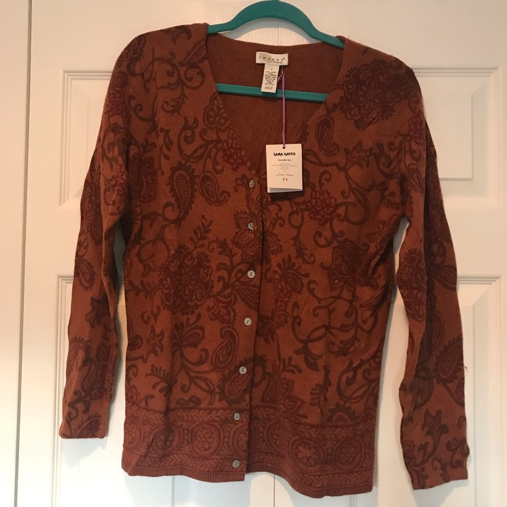 LINEA DONNA - wool patterned cardigan